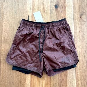 NEW NWT Nike MENS SMALL Repel 7" 2-in-1 Running Division Shorts Brown FB8544-227